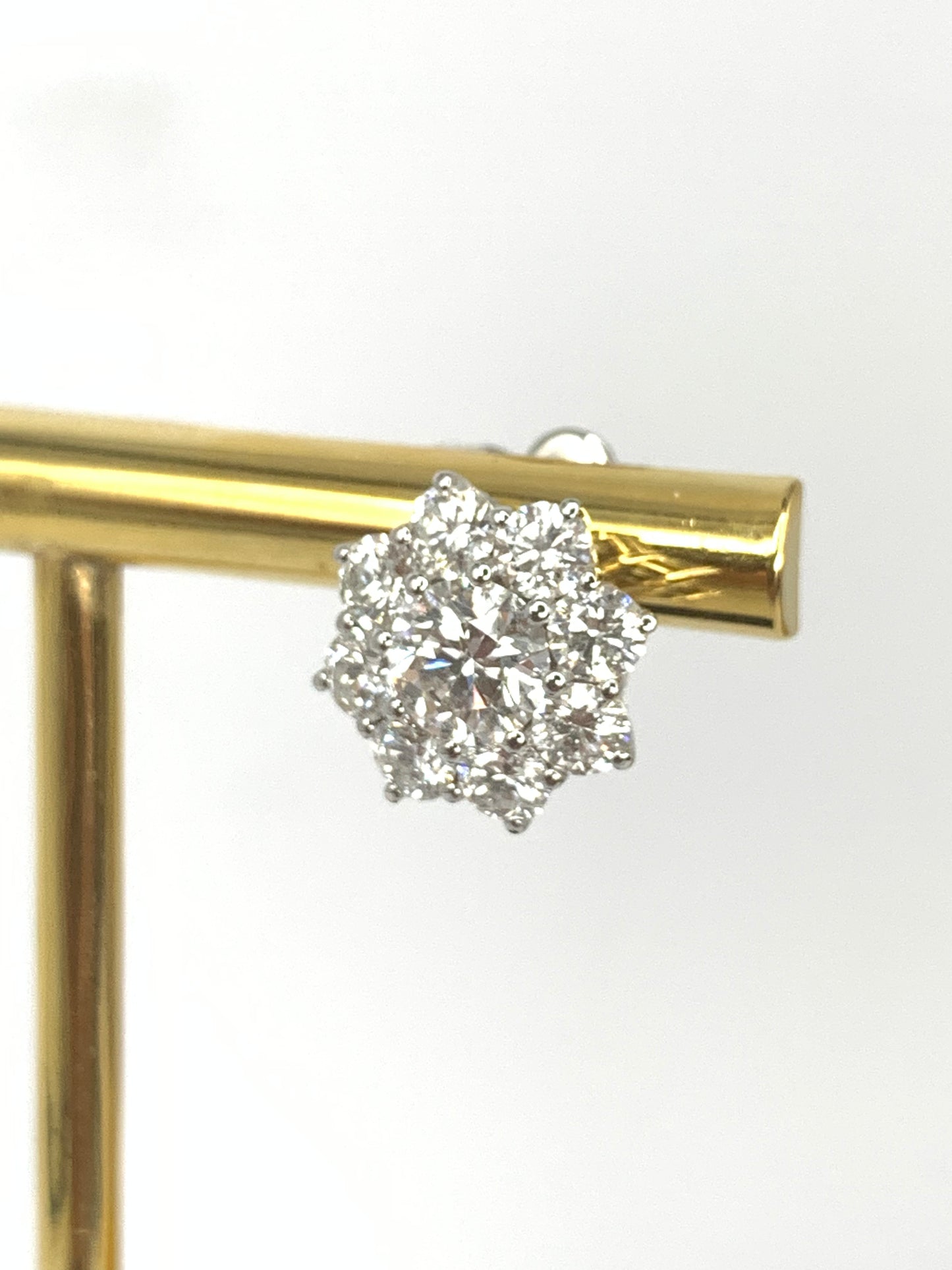Orecchini oro bianco e diamanti