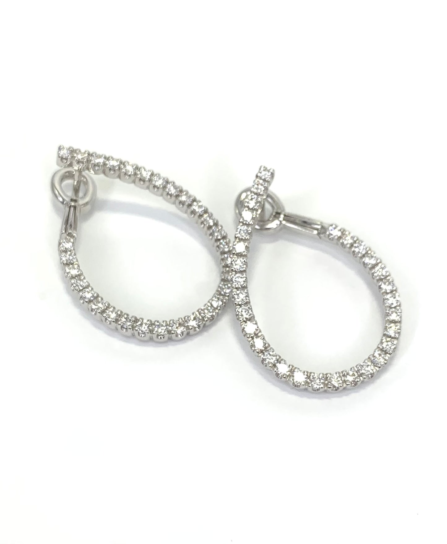 Orecchini oro bianco e diamanti