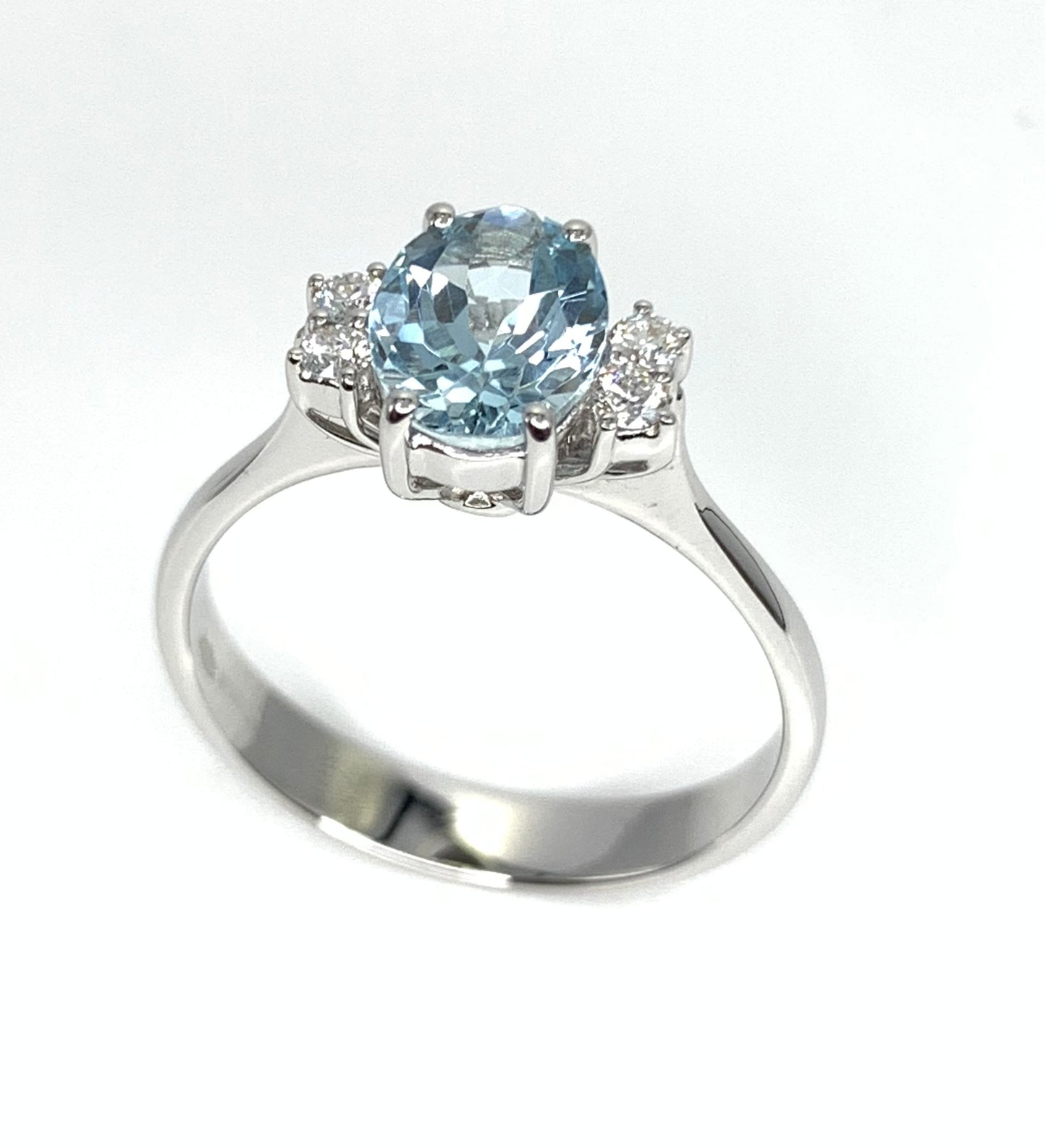 White gold and diamond ring