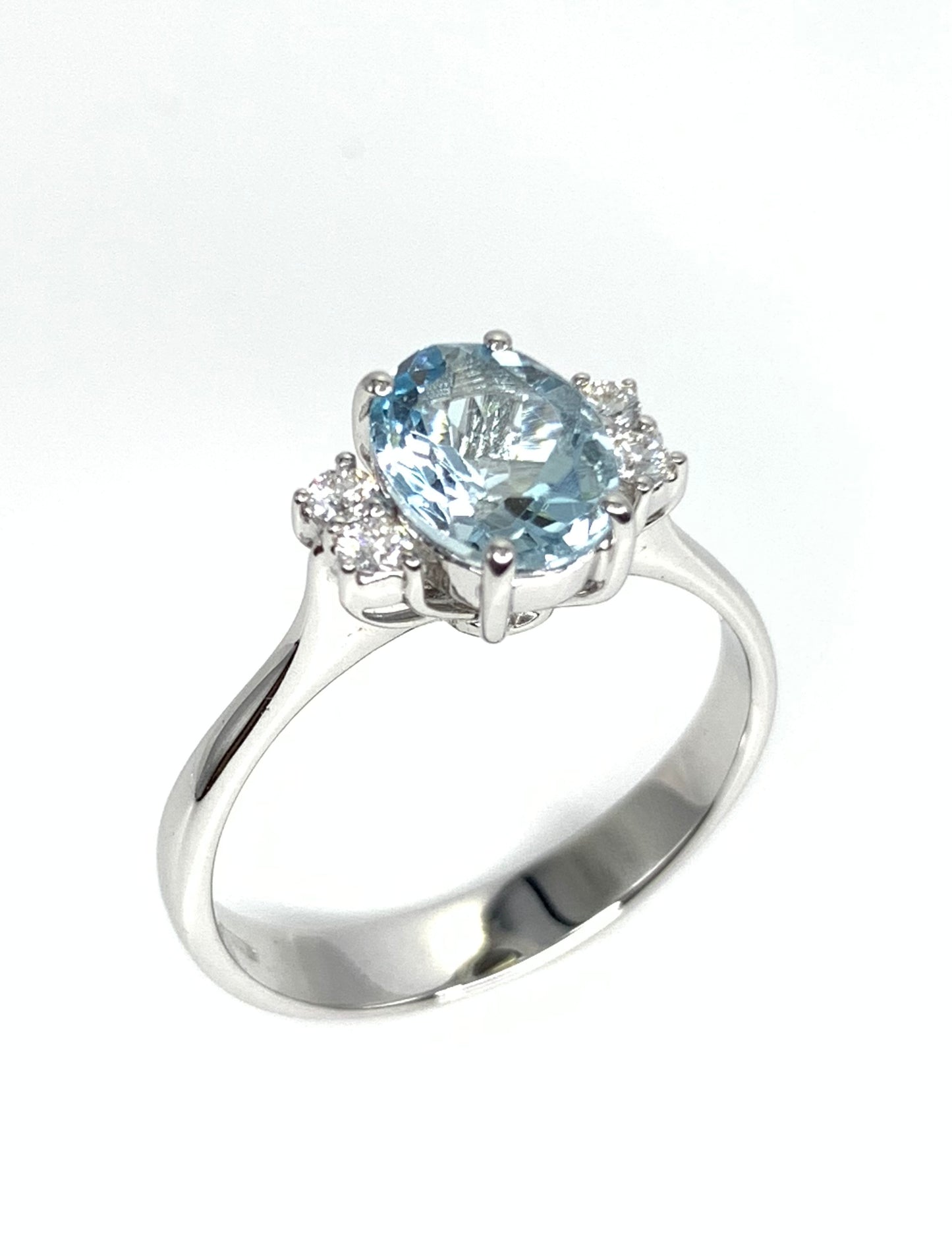 White gold and diamond ring