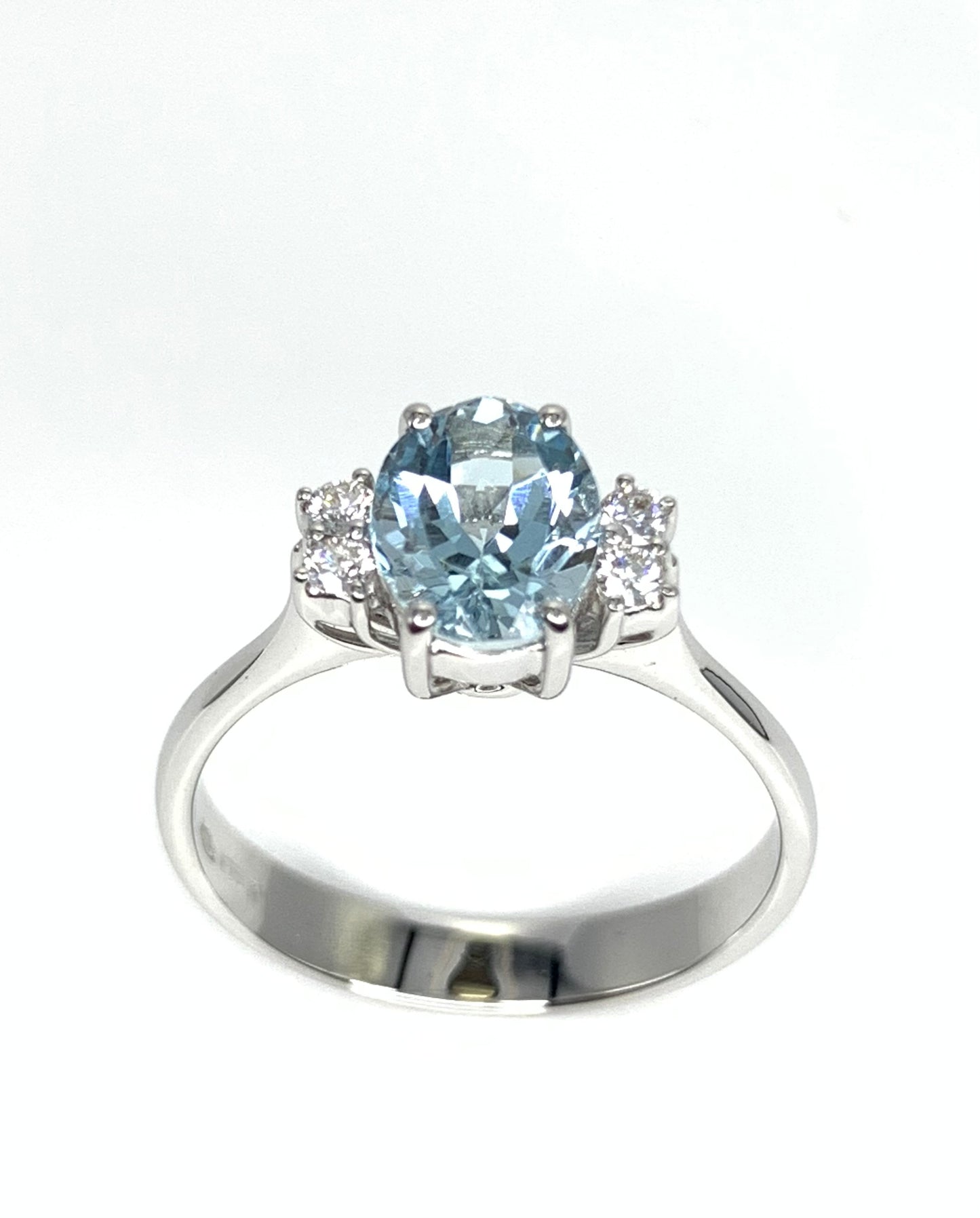 White gold and diamond ring