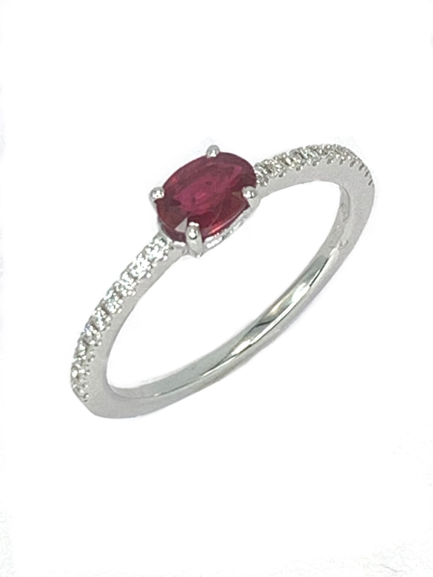 Anello diamanti Rubino/Zaffiro